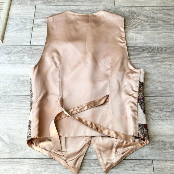 Vintage K Arnold Tapestry Pottery Design Vest - Picture 8 of 12